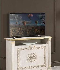 H2O Design Aurora Beige Birch Gold Italian TV Unit