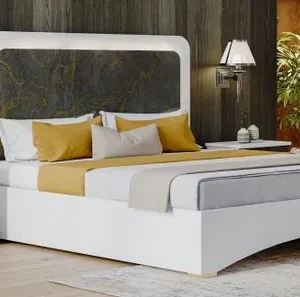 Dalia Grey Italian Bed - Sizes Available