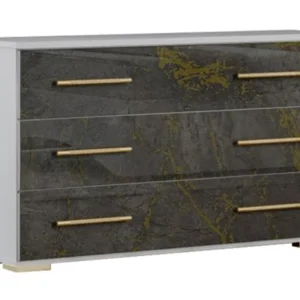 Dalia Grey Italian 3 Drawer Dresser