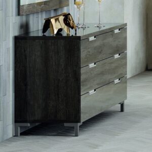 H2O Design Divina Canyon Oak Glossy Italian 3 Drawer Dresser