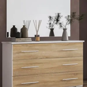 Dalia Light Oak Italian 3 Drawer Dresser