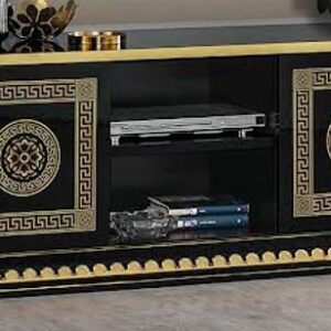 H2O Design Aurora Black-Gold Low Sideboard TV Unit