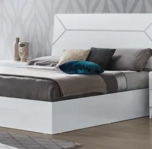 Elegance White Italian Bed - Sizes Available