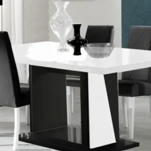 Elisa White Italian 4-6 Seater Extending Pedestal Dining Table