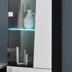 Elisa White Italian 1 Door Display Cabinet