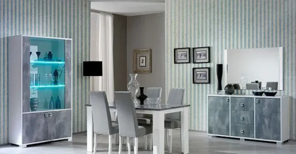Stella White Italian 6 Seater Dining Table