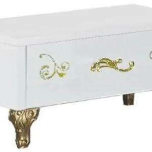 Sofia White Italian 1 Drawer Bedside Cabinet