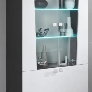 Elisa White Italian 2 Door Display Cabinet