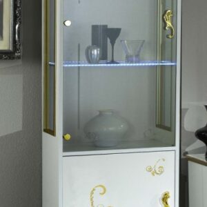 Sofia White&Gold 1Door Vitrine