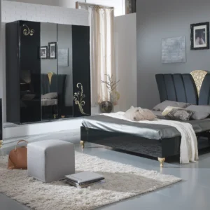 Sofia Black&Gold Bedroom Set