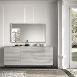 Mia Grey 185cm Large Buffet Sideboard - 3 Door