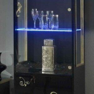 Sofia Black&Gold 1 Door Vitrine