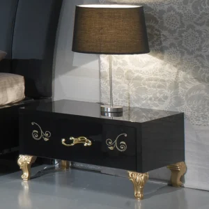 Sofia Black+Gold Night Table