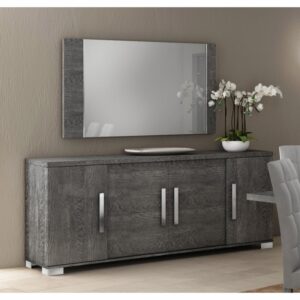 Status Sarah Day Grey Birch Italian Buffet Sideboard, 202cm with 4 Doors