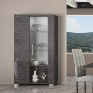 Status Sarah Grey Birch 2 Door Vitrine