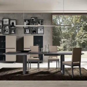 Modern Kali Grey Italian 8 Seater Dining Table with Extensions