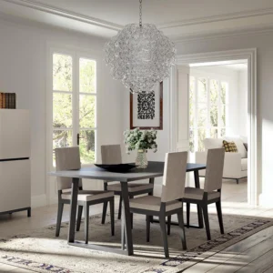 Modern Kali Grey Italian 6 Seater Dining Table with Extensions
