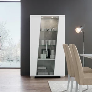 Lisa White Italian 2 Door Display Cabinet