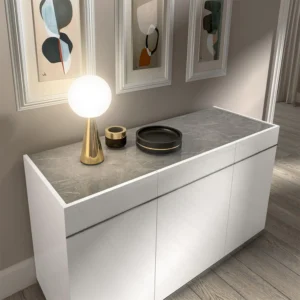 Modern Mara White Italian Buffet Sideboard
