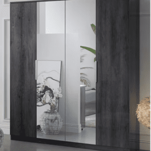 Luna Dark Grey 4Door Wardrobe