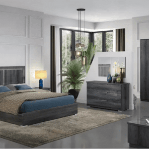 Luna Dark Grey Bedroom Set