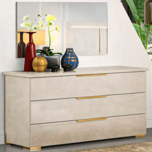 Luna Cream&Gold 3 Drawer Dresser