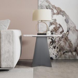 Daytona White Marble Side Table