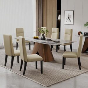 Athena White Marble Dining Table