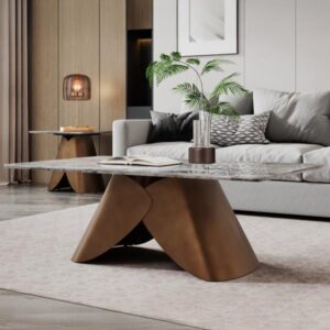 Athena White Marble Coffee Table
