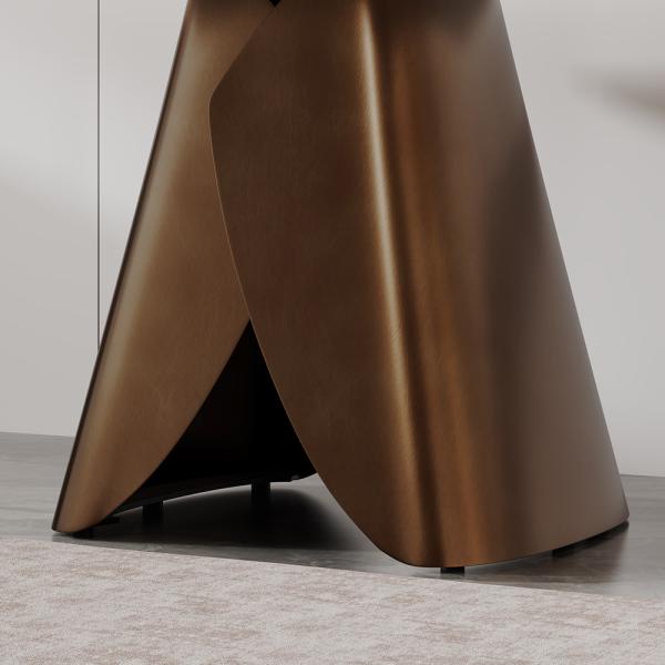 Athena White Marble Side Table - Image 3