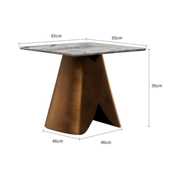 Athena White Marble Side Table - Image 5