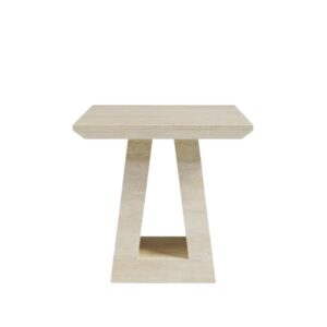 Pluto Beige Marble Side Table