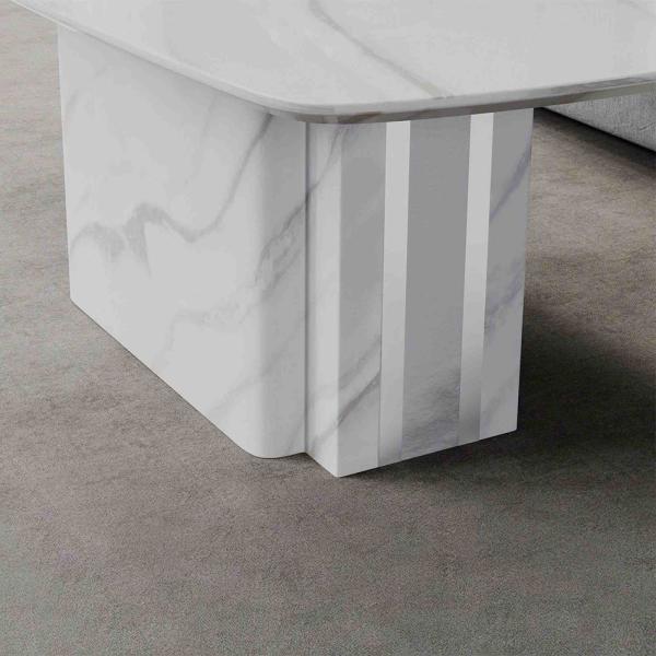 Valente White Marble Coffee Table - Image 2