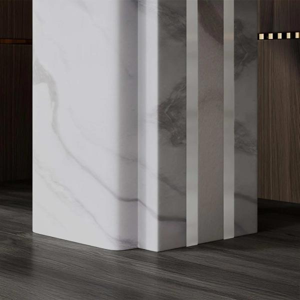 Valente White Marble Console Table - Image 2