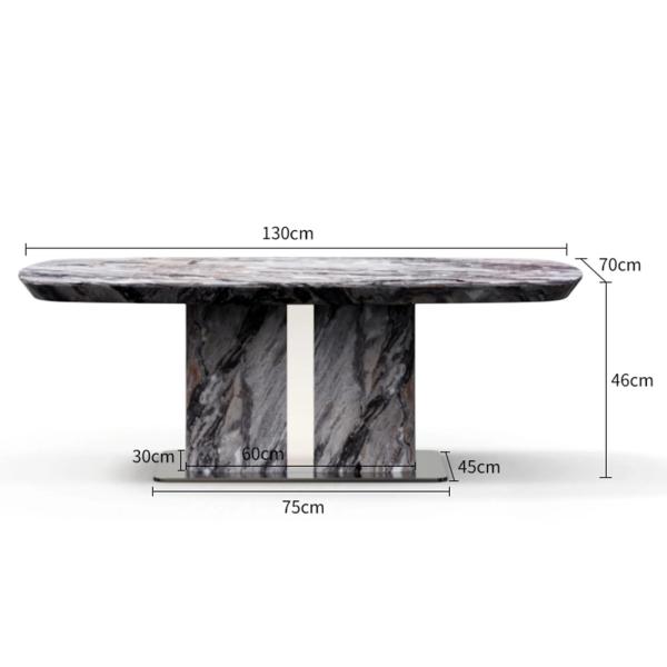 Ravello Grey Marble Coffee Table - Image 4