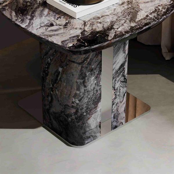 Ravello Grey Marble Side Table - Image 2