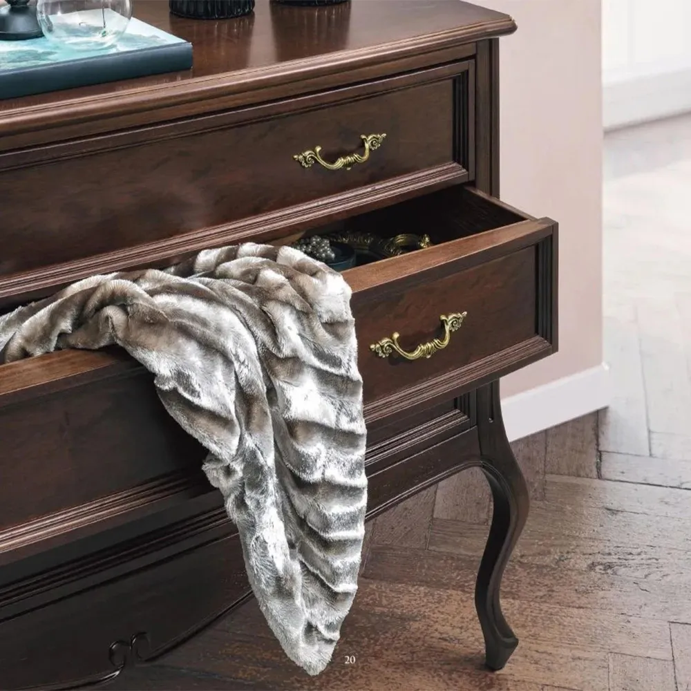 Verdi Italian Walnut 3 Drawer French Style Chest - Image 2