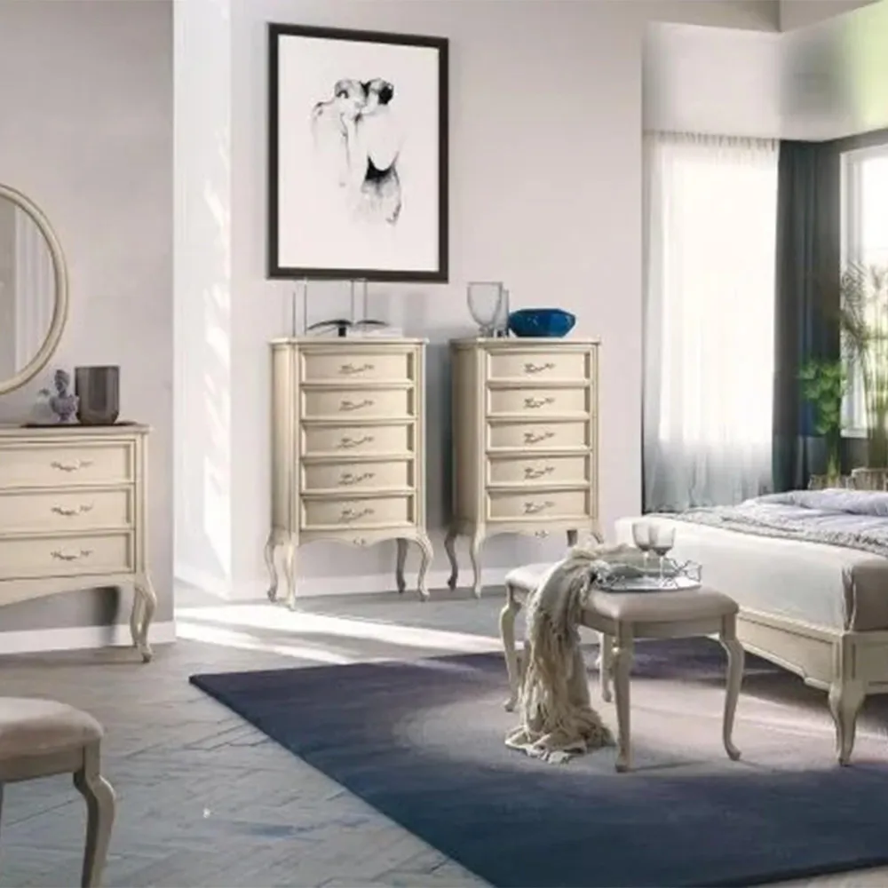 Verdi Italian Ivory 5 Drawer Midi French Style Chest - Image 2