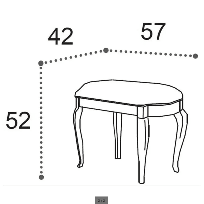 Verdi Italian Ivory Padded French Style Dressing Stool - Image 3